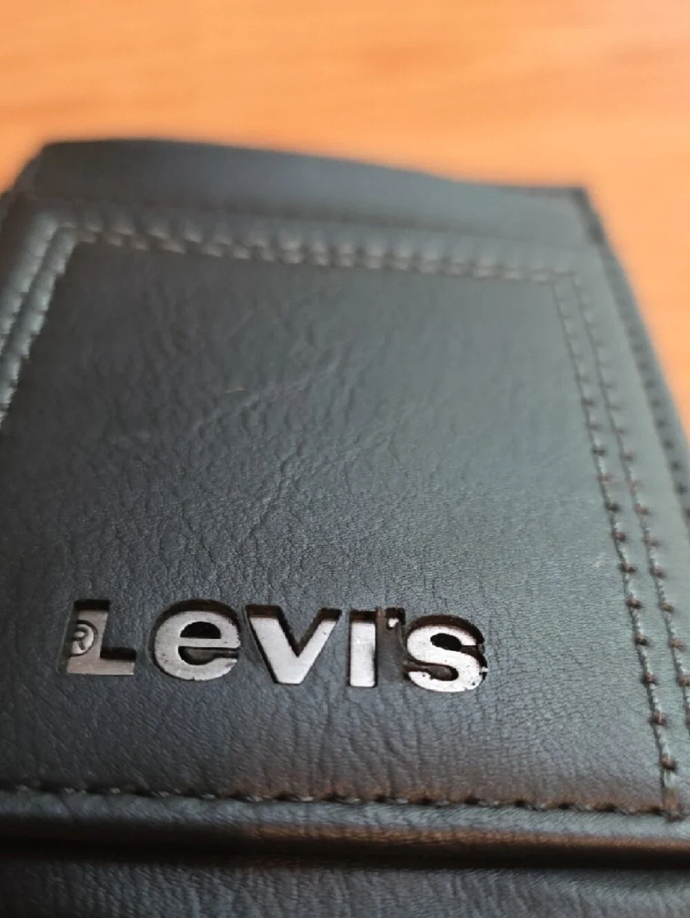 Levi's Black Slim Leather Card & Key Holder